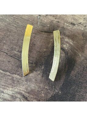 Cecile Jeanne Paris Down Town Earrings Gold Tone Modernist Geometric Statement